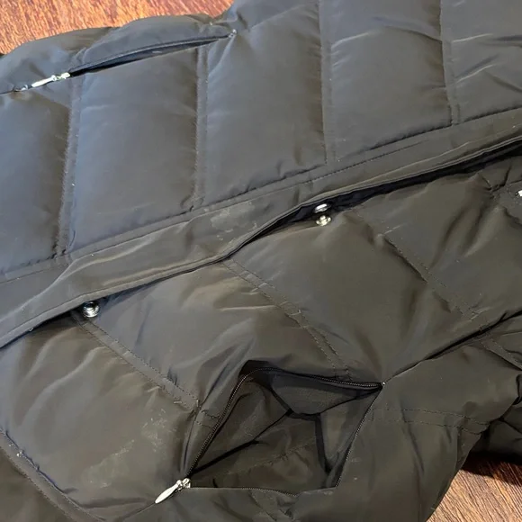 Calvin Klein Black Puffer Jacket with Faux Fur Trim - Picture 2 of 7